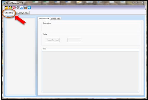 .nc file viewer- Select the Extract File tab.