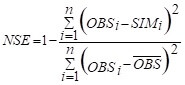 Nash Sutcliffe model Efficiency coefficient