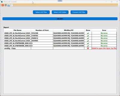 LAZ to LAS File Converter