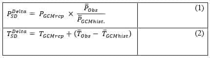 Statistical downscaling-Delta